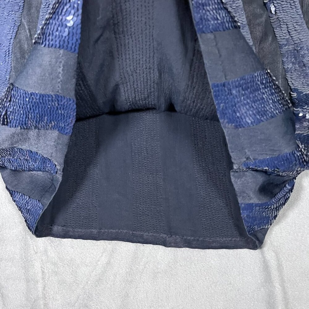 French Connection Radiant Navy Blue sequin dress - Picture 6 of 8